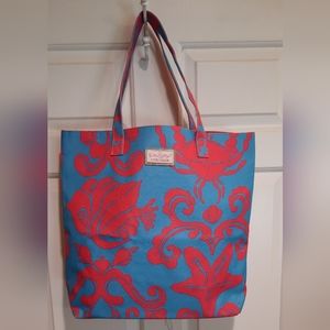 Lilly Pulitzer for Este Lauder Open Top Blue/Pink Tote Bag